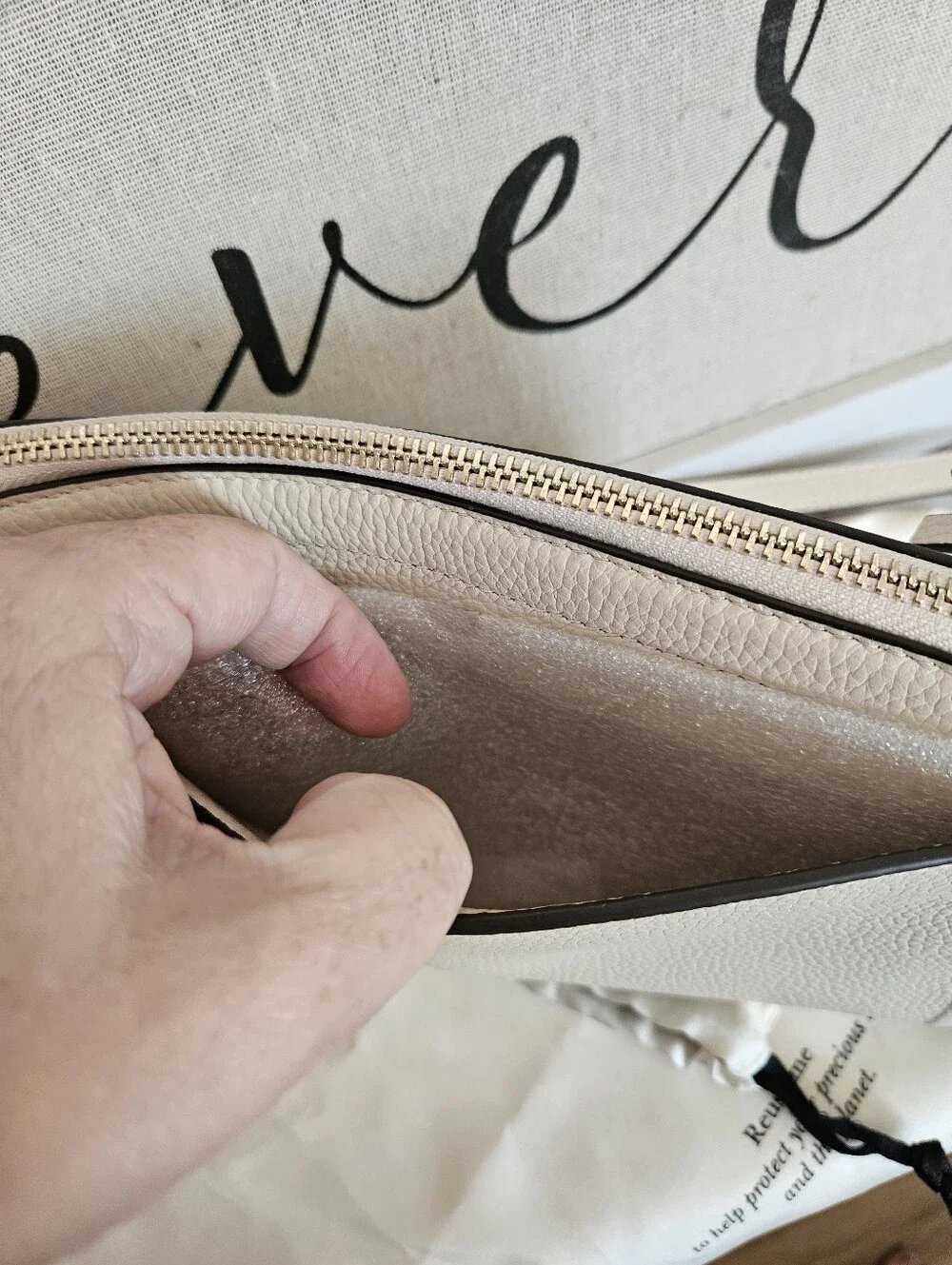 kate spade Cream Leather Crossbody Bag